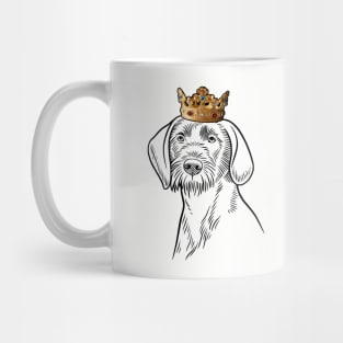 Wirehaired Pointing Griffon Dog King Queen Wearing Crown Mug